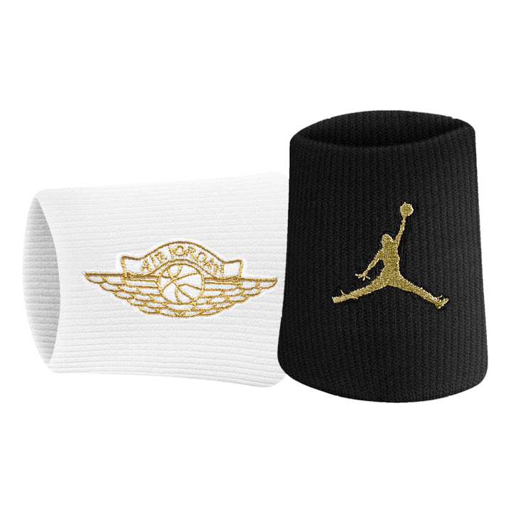 Jordan Jumpman X Wings Wristbands Black White Gold