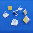 Plastic Sticky Hook Eyelet 23mm Ceiling Wall Hanger Adhesive x 10-Hook-Easy Bay