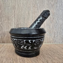 Mortar And Pestle Handmade Solid Granite Stone Spice Grinder