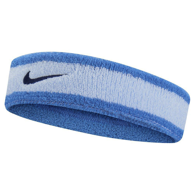 Nike Swoosh Cotton Nylon Sport Headband Light Photo Blue/Celestine Blue