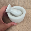 Mortar And Pestle Handmade Solid Marble Stone Small Spice Grinder