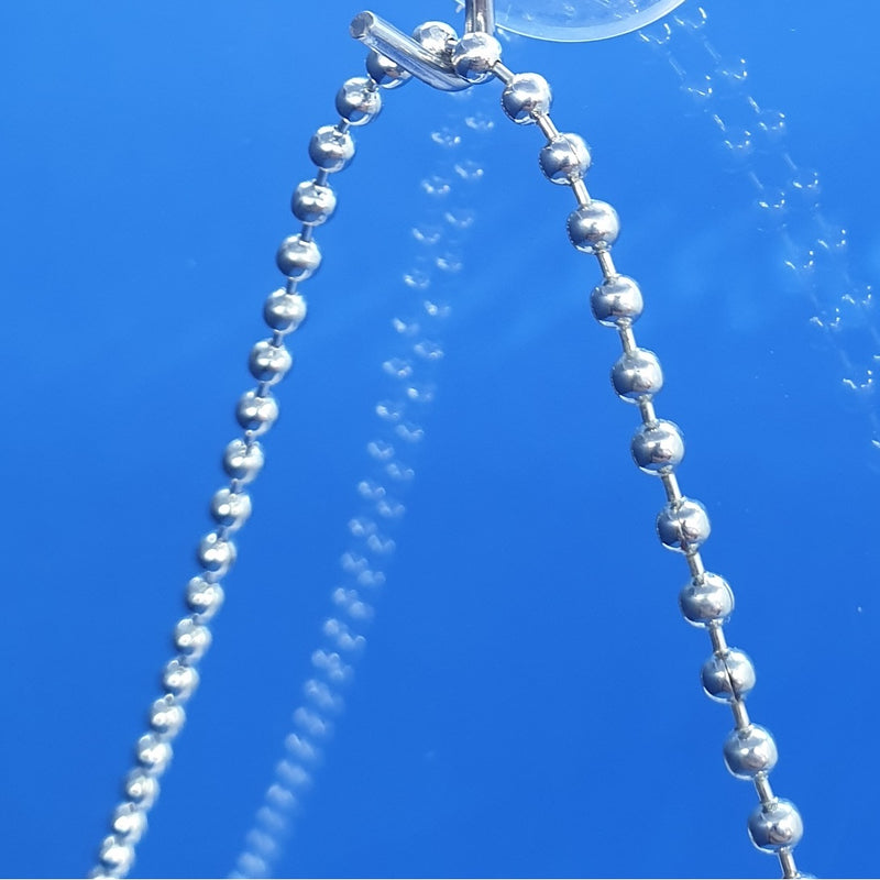 Pearl Chain Chromed Metal with Link Fastener 300mm x 10-Chain-Easy Bay