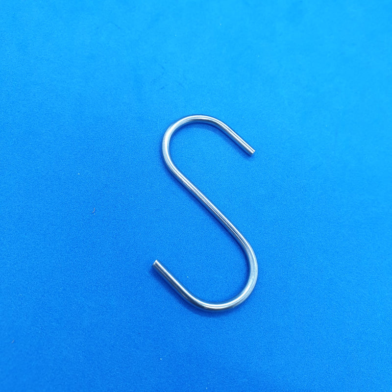 Metal S Hook 54mm Height 2.5mm Steel Wire x 10-Hook-Easy Bay