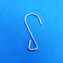 Metal S Hook Asymmetrical 55mm height 2.5mm Steel Wire x 10-Hook-Easy Bay