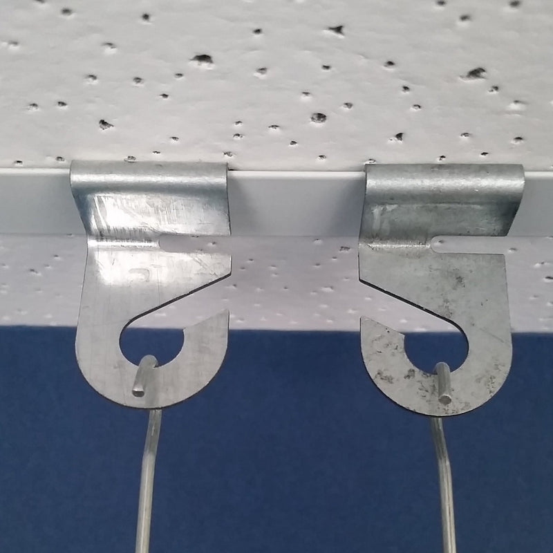 Ceiling Hook Hanger Clip for Suspended Grid Ceilings Metal x 10-Hook-Easy Bay