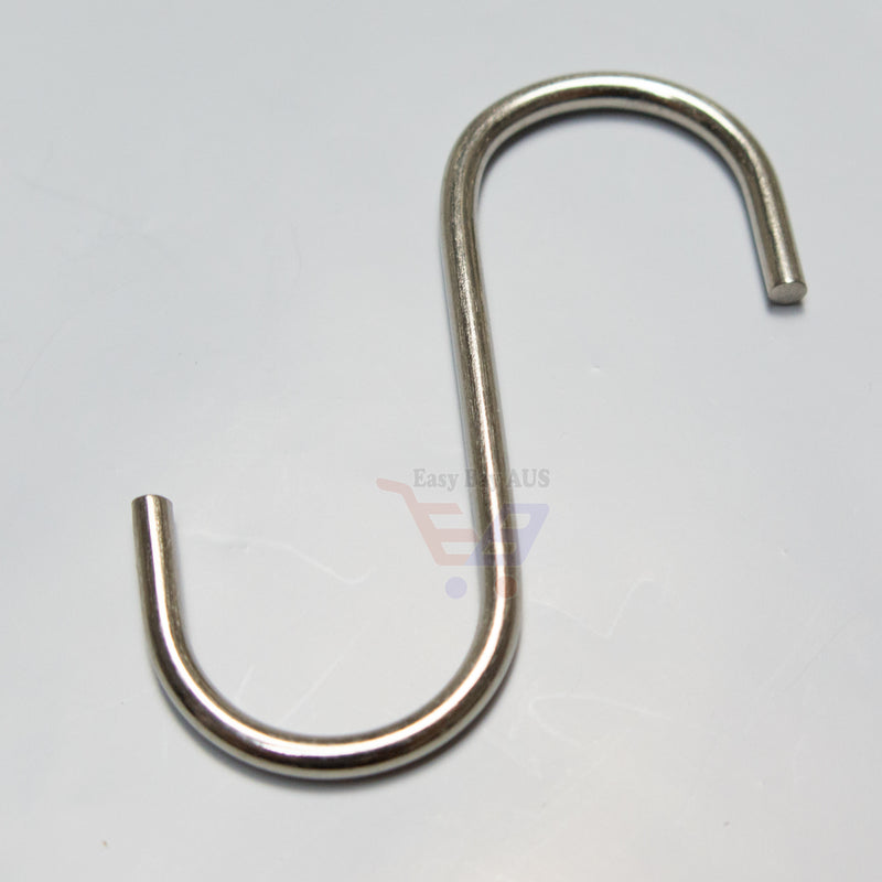 Metal S Hook 54mm Height 2.5mm Steel Wire x 10-Hook-Easy Bay