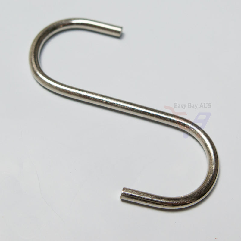 Metal S Hook 54mm Height 2.5mm Steel Wire x 10-Hook-Easy Bay