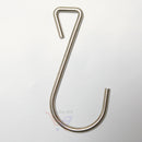 Metal S Hook Asymmetrical 55mm height 2.5mm Steel Wire x 10-Hook-Easy Bay