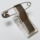 Badge Holder Adhesive with Safety Pin and Alligator Clip x 50-Clip-Easy Bay