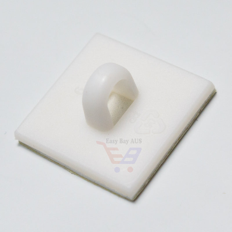 Plastic Sticky Hook Eyelet 20mm Ceiling Hanger Adhesive x 50-Hook-Easy Bay
