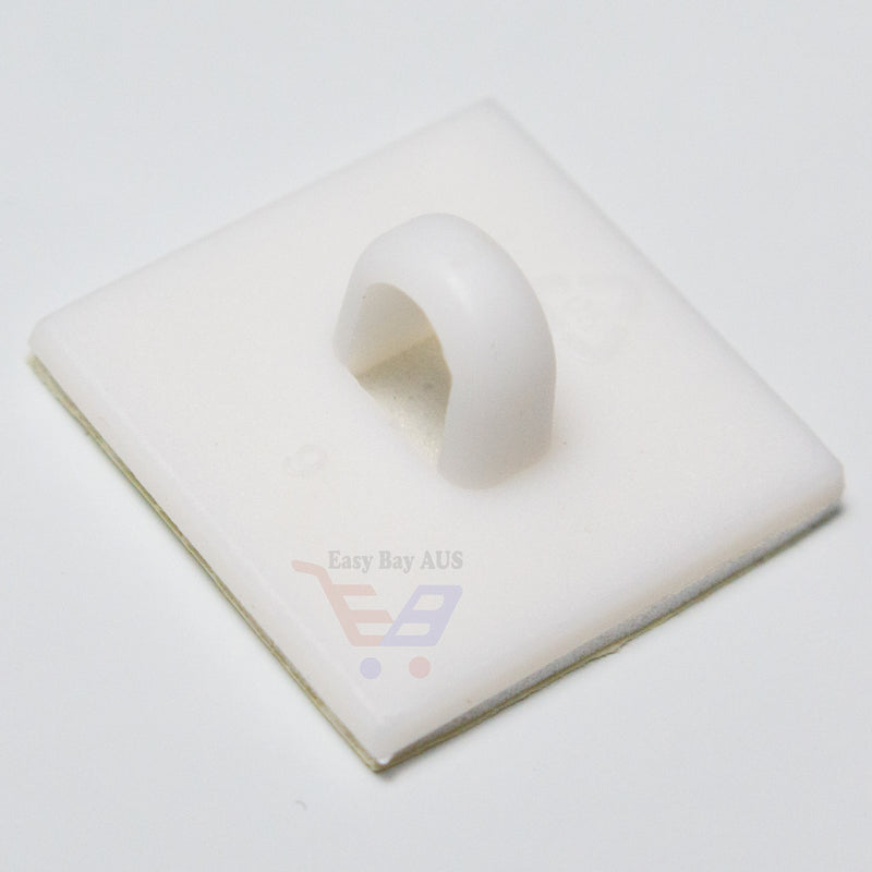 Plastic Sticky Hook Eyelet 20mm Ceiling Hanger Adhesive x 50-Hook-Easy Bay