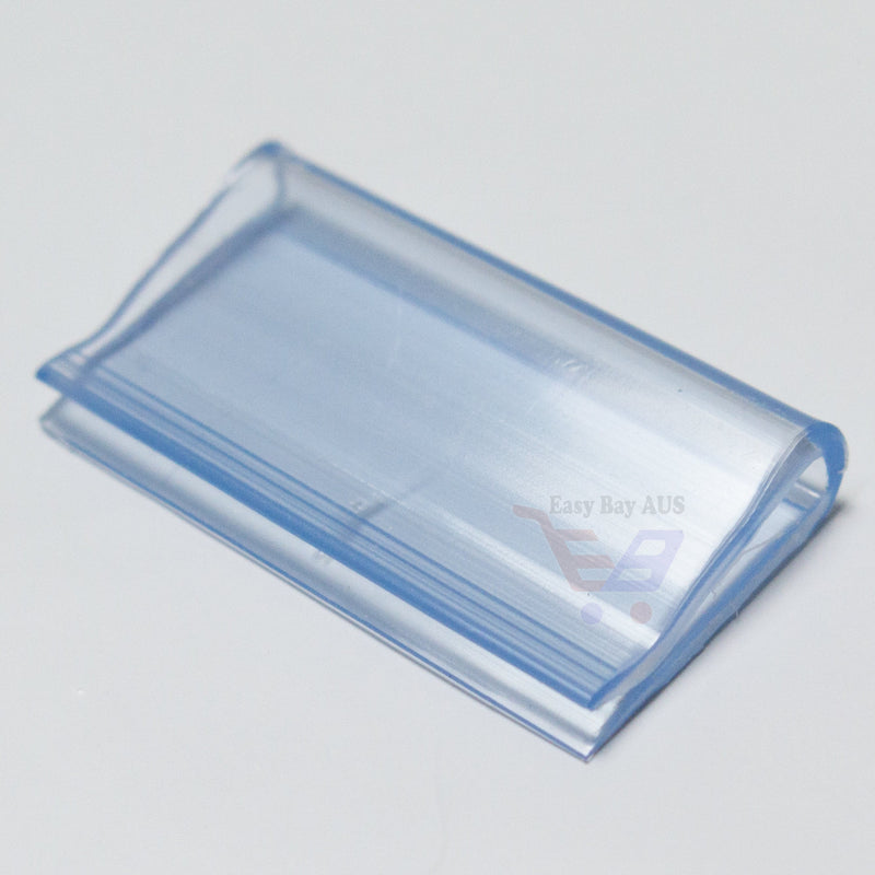 1000 x Shelf Talker Data Strip Clip Clear Plastic Shelf Ticket Holder-Clip-Easy Bay