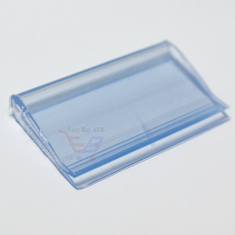 500 x Data Strip Shelf Talker Clip Clear Plastic Shelf Ticket Holder-Clip-Easy Bay