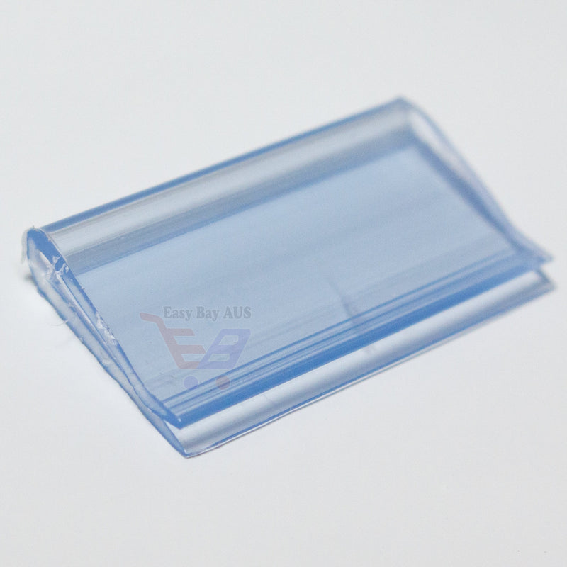 1000 x Shelf Talker Data Strip Clip Clear Plastic Shelf Ticket Holder-Clip-Easy Bay
