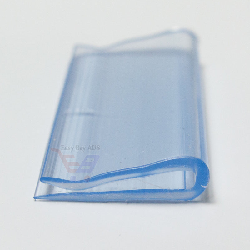 500 x Data Strip Shelf Talker Clip Clear Plastic Shelf Ticket Holder-Clip-Easy Bay