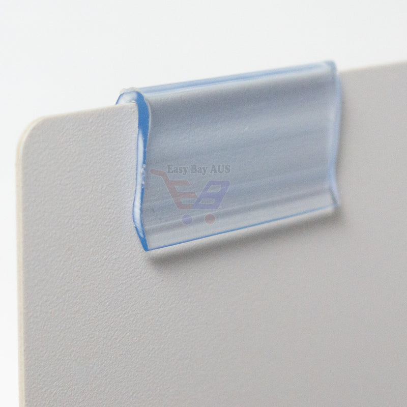 1000 x Shelf Talker Data Strip Clip Clear Plastic Shelf Ticket Holder-Clip-Easy Bay