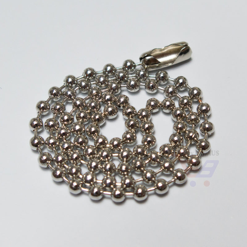 Pearl Chain Chromed Metal with Link Fastener 300mm x 10-Chain-Easy Bay