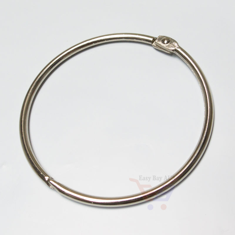 Snap Lock Ring Metal Hinged Steel Locking Ring x 10-Metal Keyring-Easy Bay