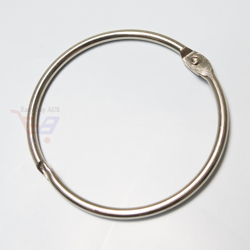 Snap Lock Ring Metal Hinged Steel Locking Ring x 10-Metal Keyring-Easy Bay