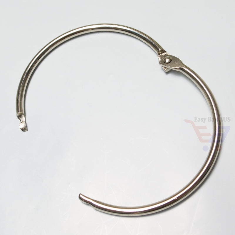 Snap Lock Ring Metal Hinged Steel Locking Ring x 10-Metal Keyring-Easy Bay