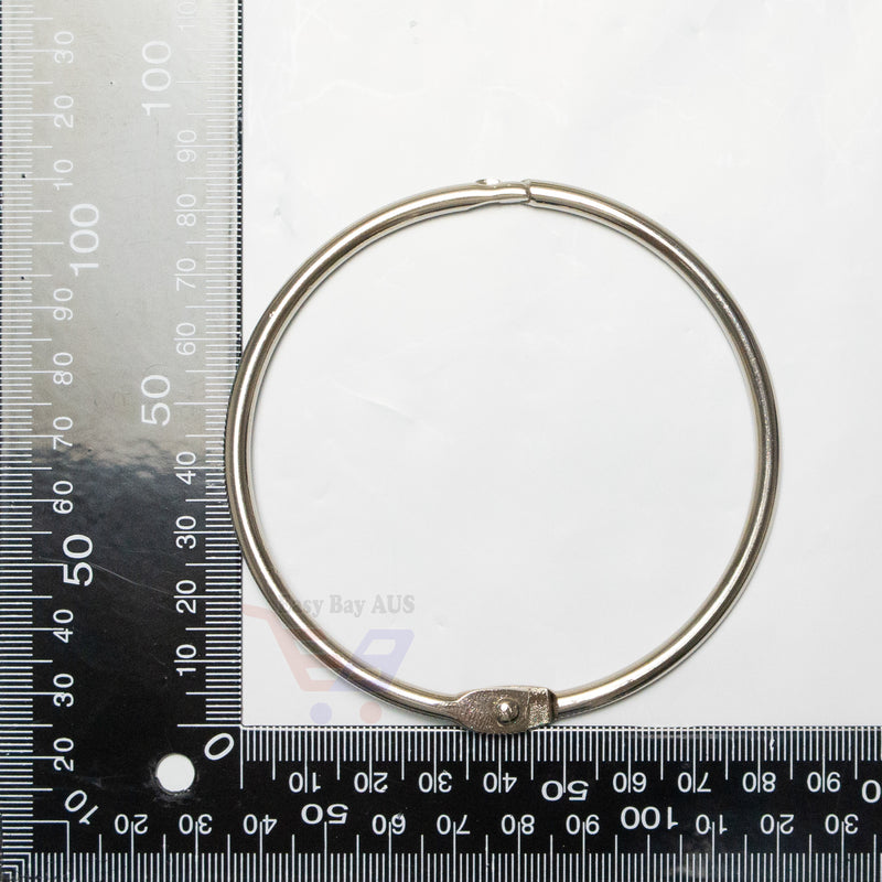 Snap Lock Ring Metal Hinged Steel Locking Ring x 10-Metal Keyring-Easy Bay