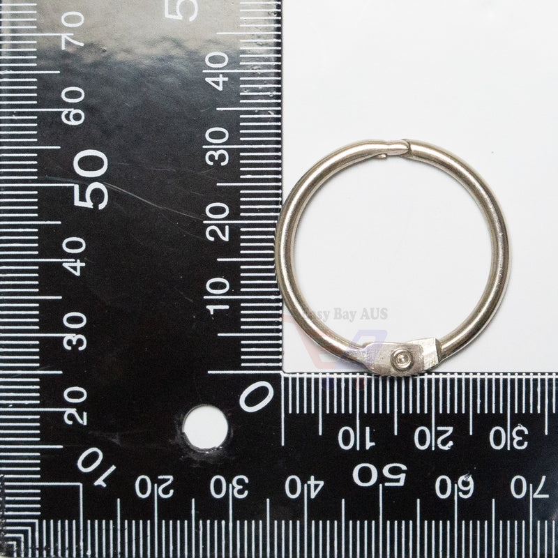 Snap Lock Ring Metal Hinged Steel Locking Ring x 10-Metal Keyring-Easy Bay