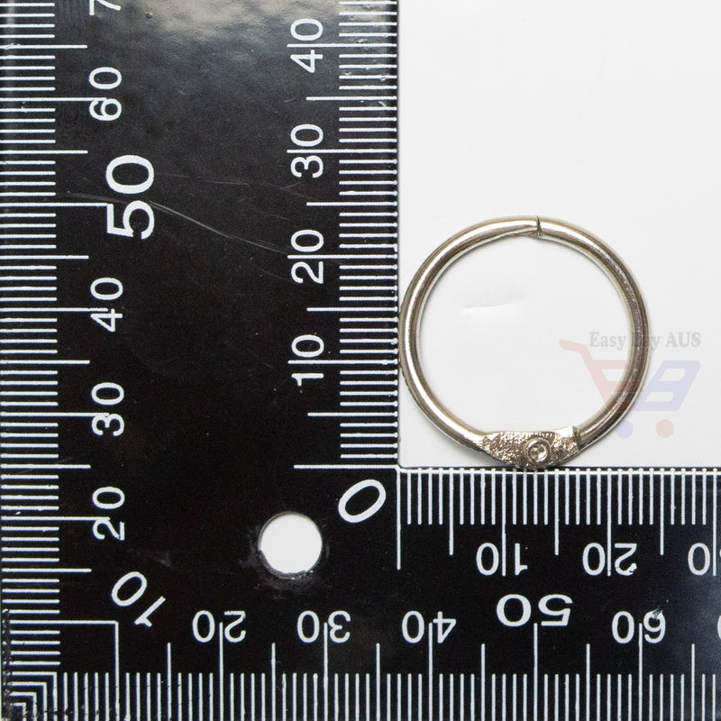 Snap Lock Ring Metal Hinged Steel Locking Ring x 10-Metal Keyring-Easy Bay