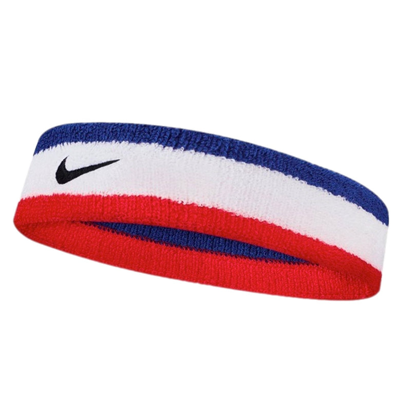 Nike Swoosh Cotton Nylon Sport Headband Red / White / Blue