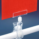 Clear Plastic Sign Holder Clamp Display Card Clip x 10-Hook-Easy Bay