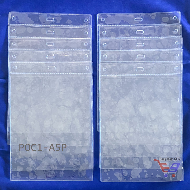 Clear Plastic Sleeve Soft PVC Pockets with Eyelets x 10-Sleeve-Easy Bay