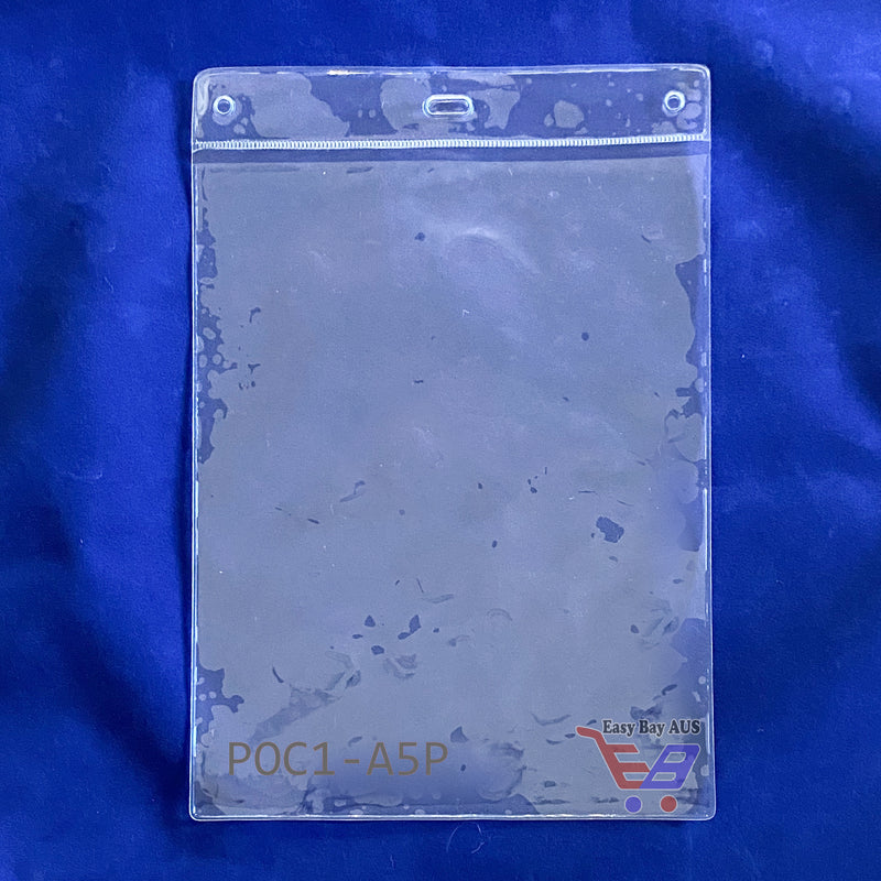 A5 Plastic Sleeve Soft PVC Clear Pockets with Eyelets x 10-Sleeve-Easy Bay