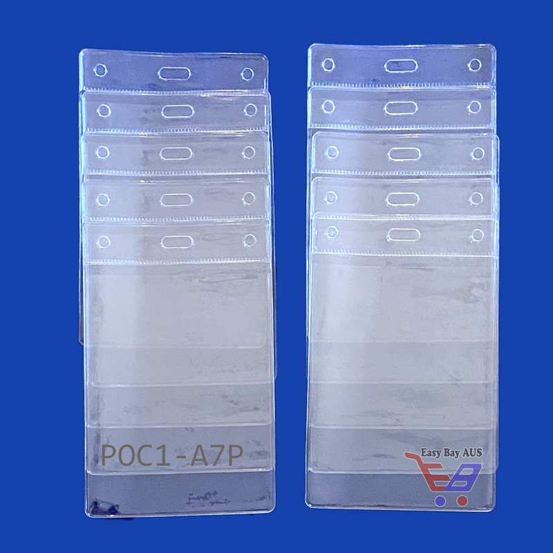 A7 Plastic Sleeve Soft PVC Clear Pockets with Eyelets x 10-Sleeve-Easy Bay