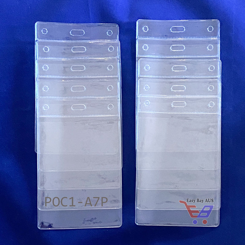 Clear Plastic Sleeve Soft PVC Pockets with Eyelets x 10-Sleeve-Easy Bay