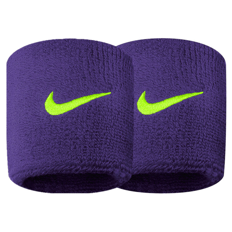 Nike Swoosh Sports Wristbands Purple/Volt